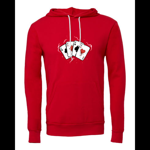 Cartoon Playing Cards A Decal Bella canvas hoodie 3719